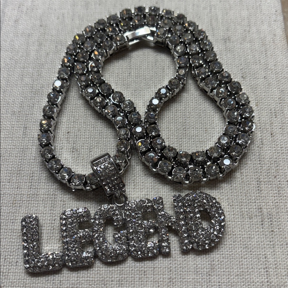 Fun bling “legend” necklace